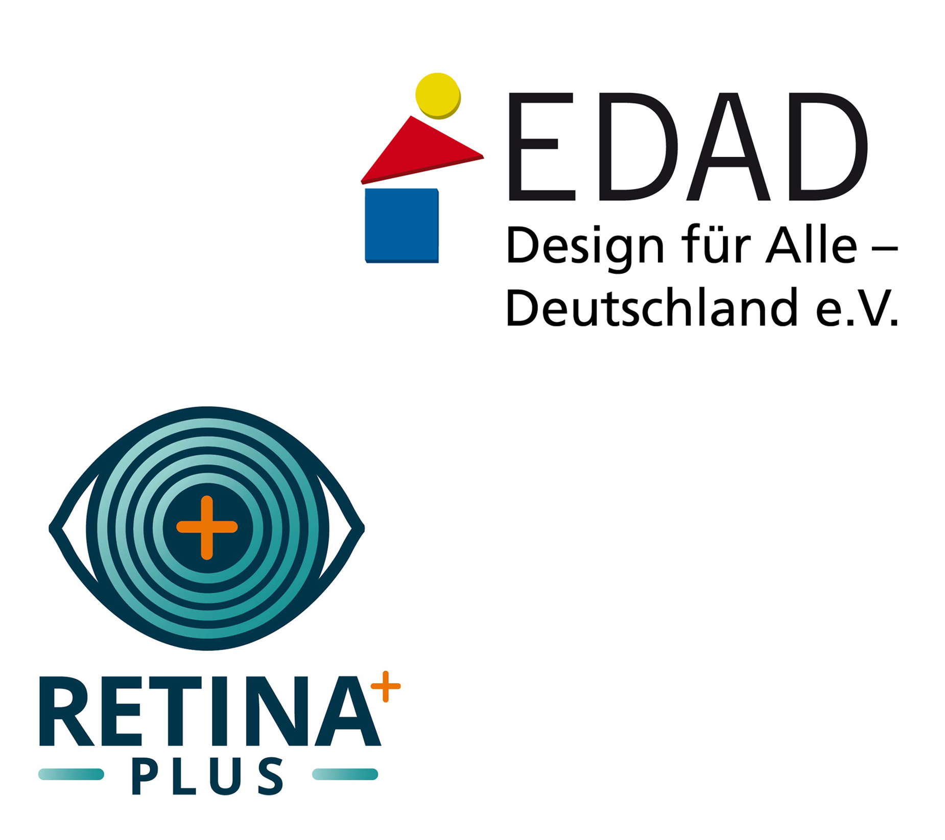 Logo der beiden Vereine RetinaPlus und EDAD